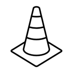 Verkehrspylon Silhouette